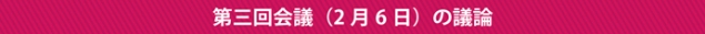第三回会議（2月6日）の議論